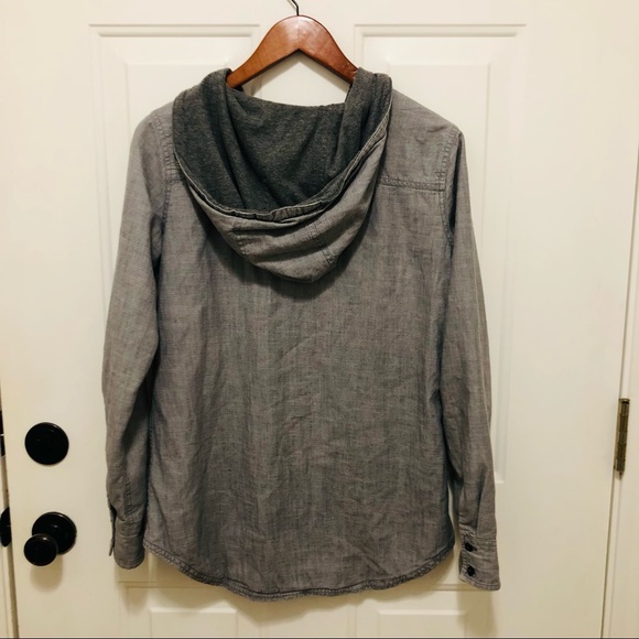 Burton Cotton Gray Hoodie S - Picture 3 of 10